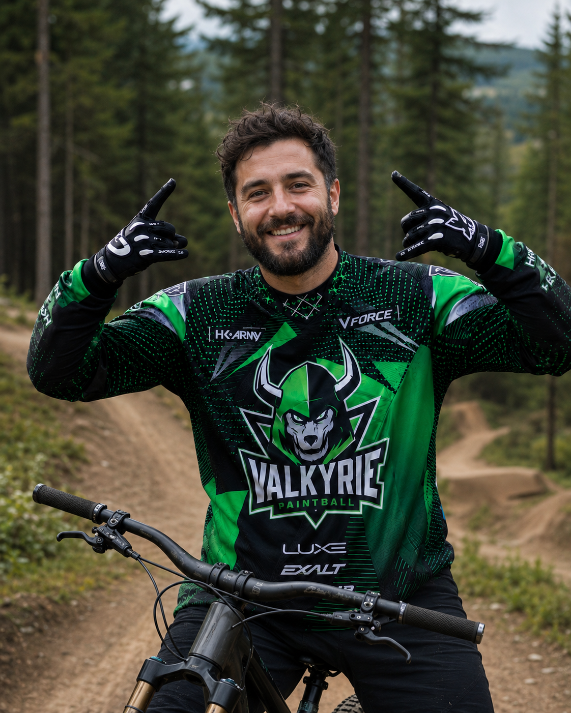Grünes Custom MTB Jersey gestalten