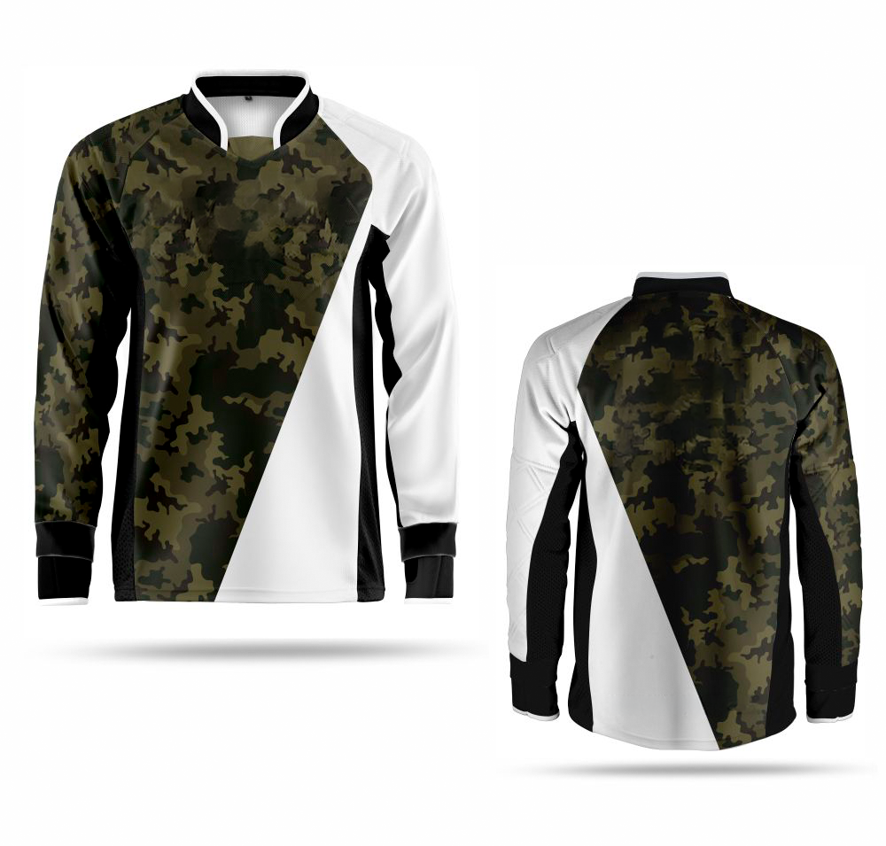 Motocross Jersey – White Camo Split