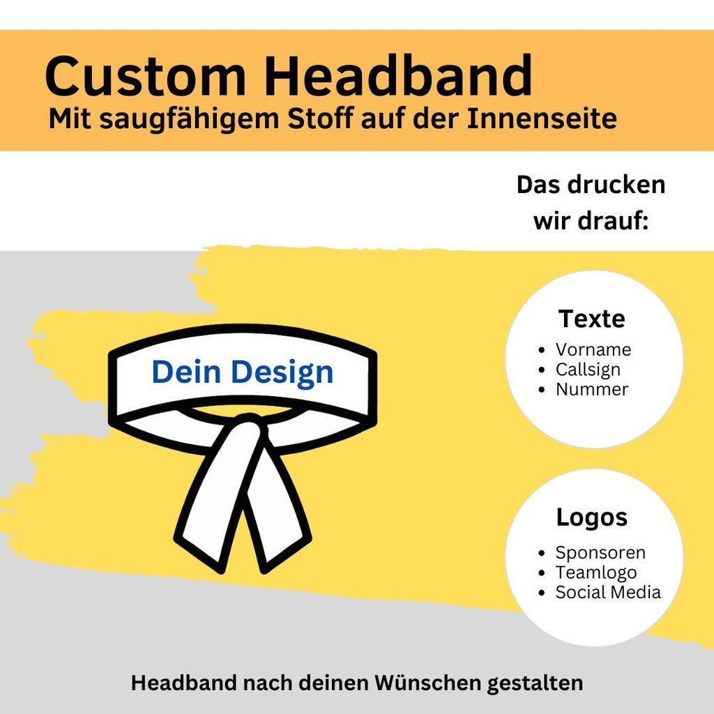 Custom Headband für Paintball / Airsoft+Logo (Ja)